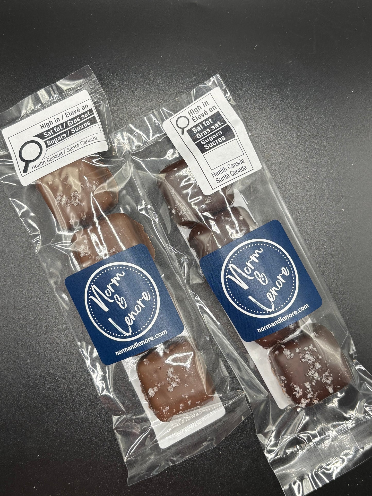 Chocolate Coated Salted Chewy Caramels- 4 pack