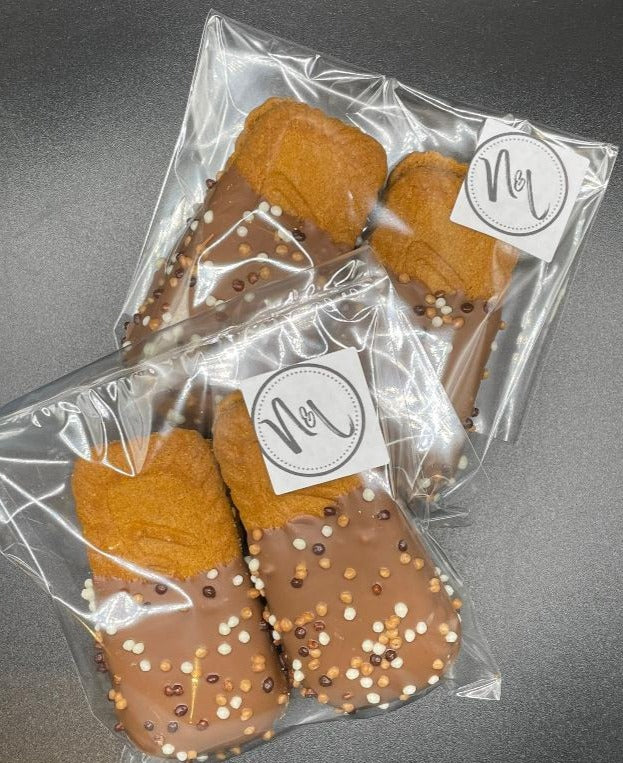 Milk Chocolate Dipped Biscoff Cookies