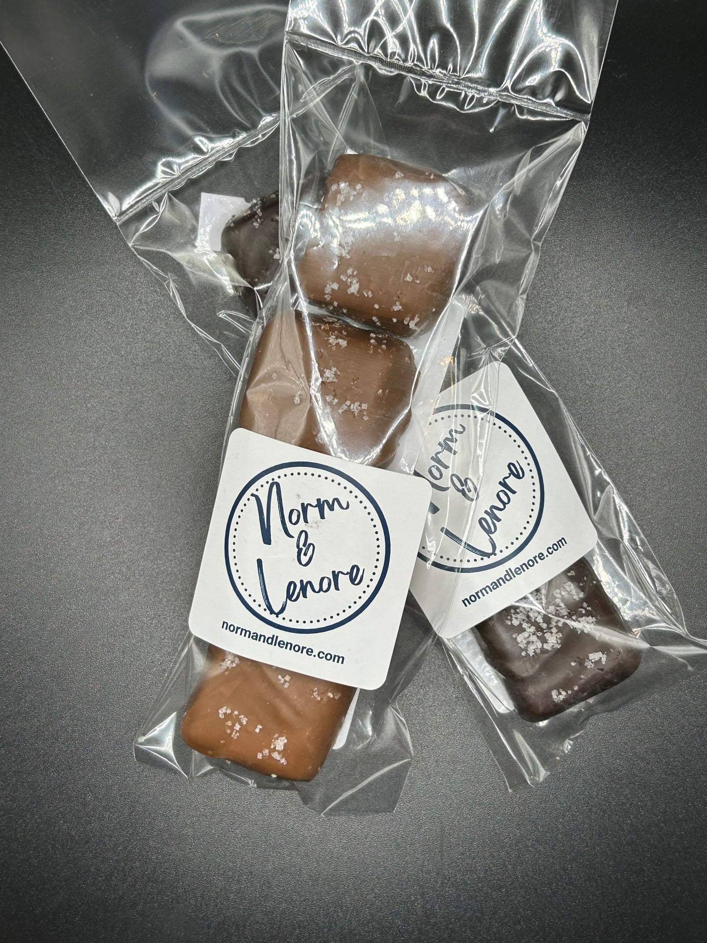 Chocolate Coated Salted Chewy Caramels- 4 pack