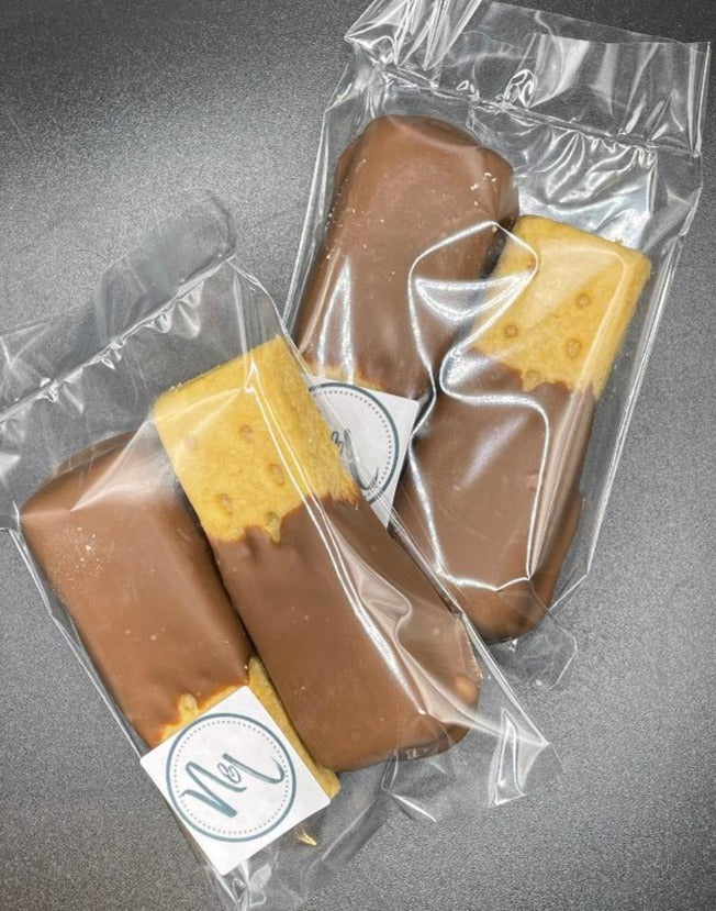 Milk Chocolate Dipped Shortbread Cookies