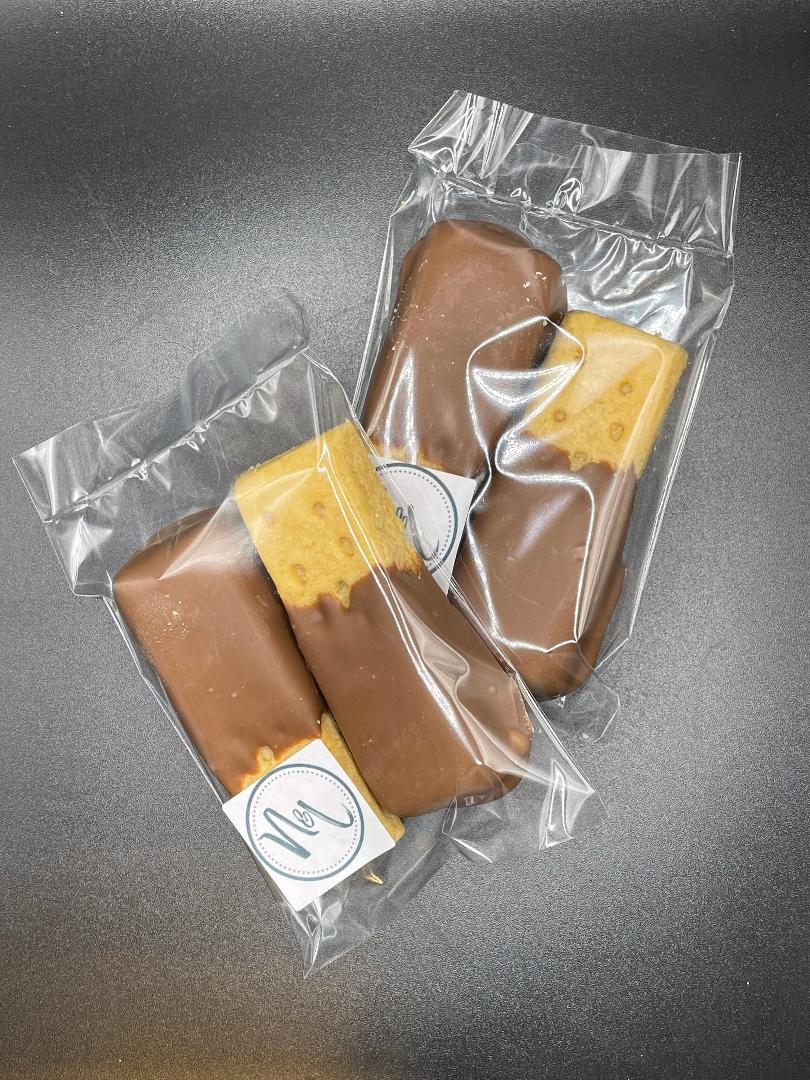Milk Chocolate Dipped Shortbread Cookies