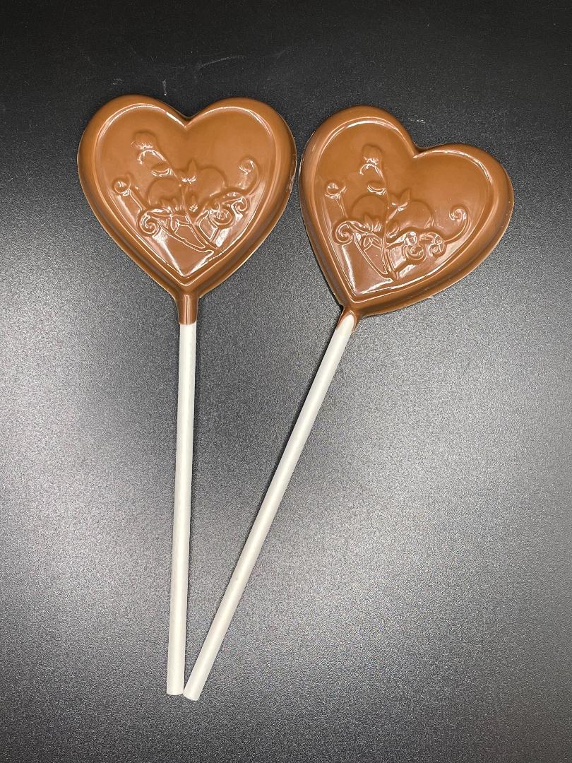 Wholesale Valentines Milk Chocolate Heart Lolly