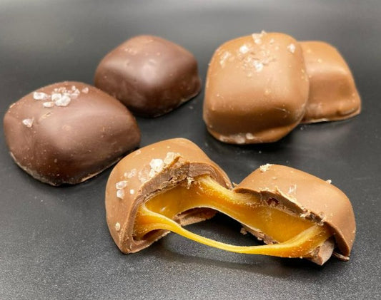 Chocolate Coated Salted Chewy Caramels- 4 pack