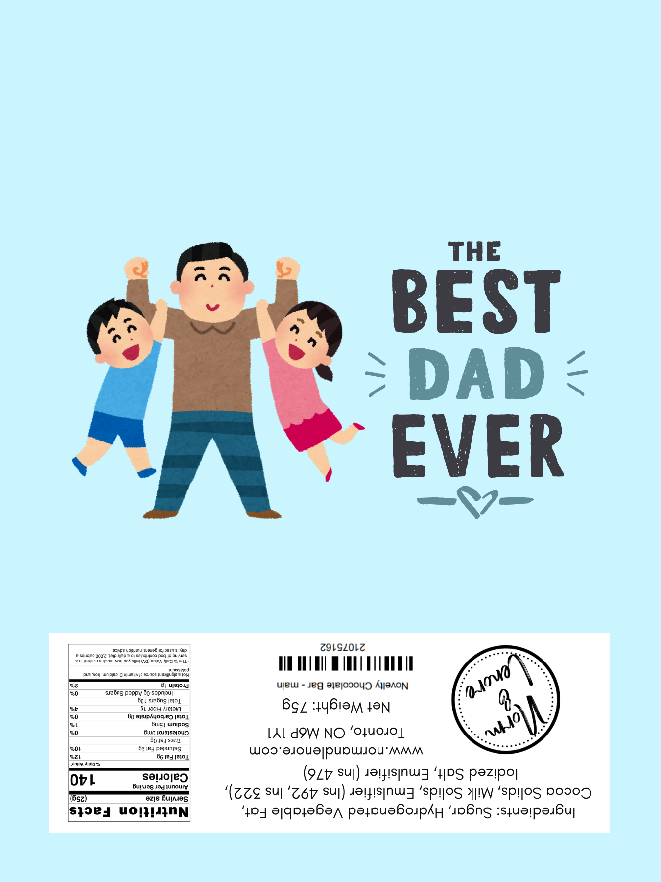 Wholesale Foil Wrapped Fathers Day Bar