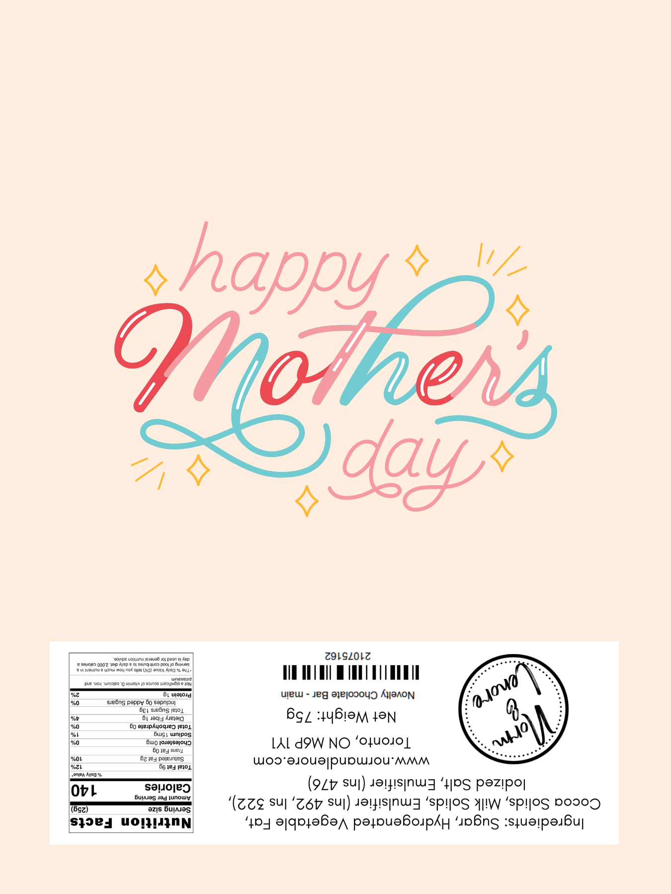 Wholesale Foil Wrapped Mothers Day Bar
