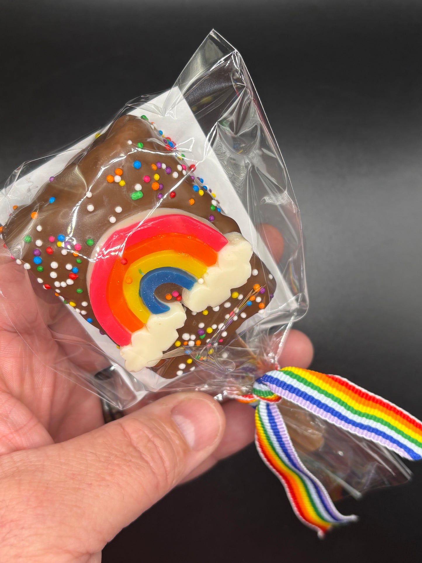 Pride Rainbow Rice Krispie Square
