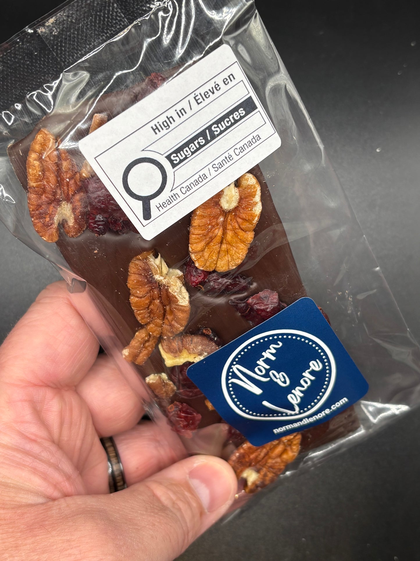 55% Dark (Vegan) Cranberry/Pecan Bar