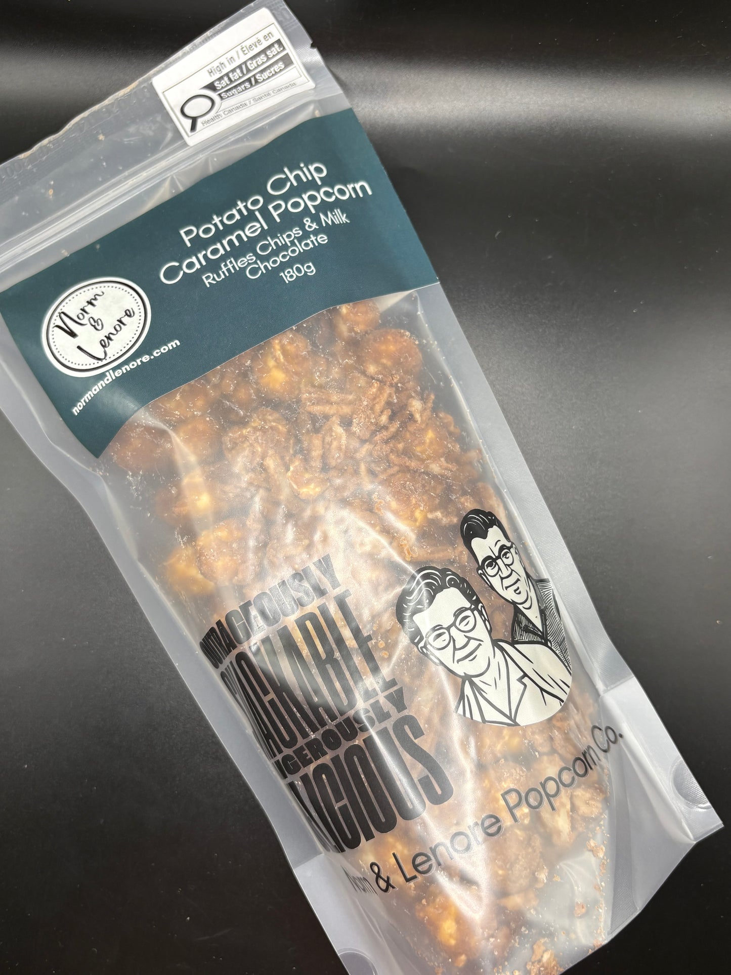 Potato Chip Chocolate Coated Caramel Popcorn