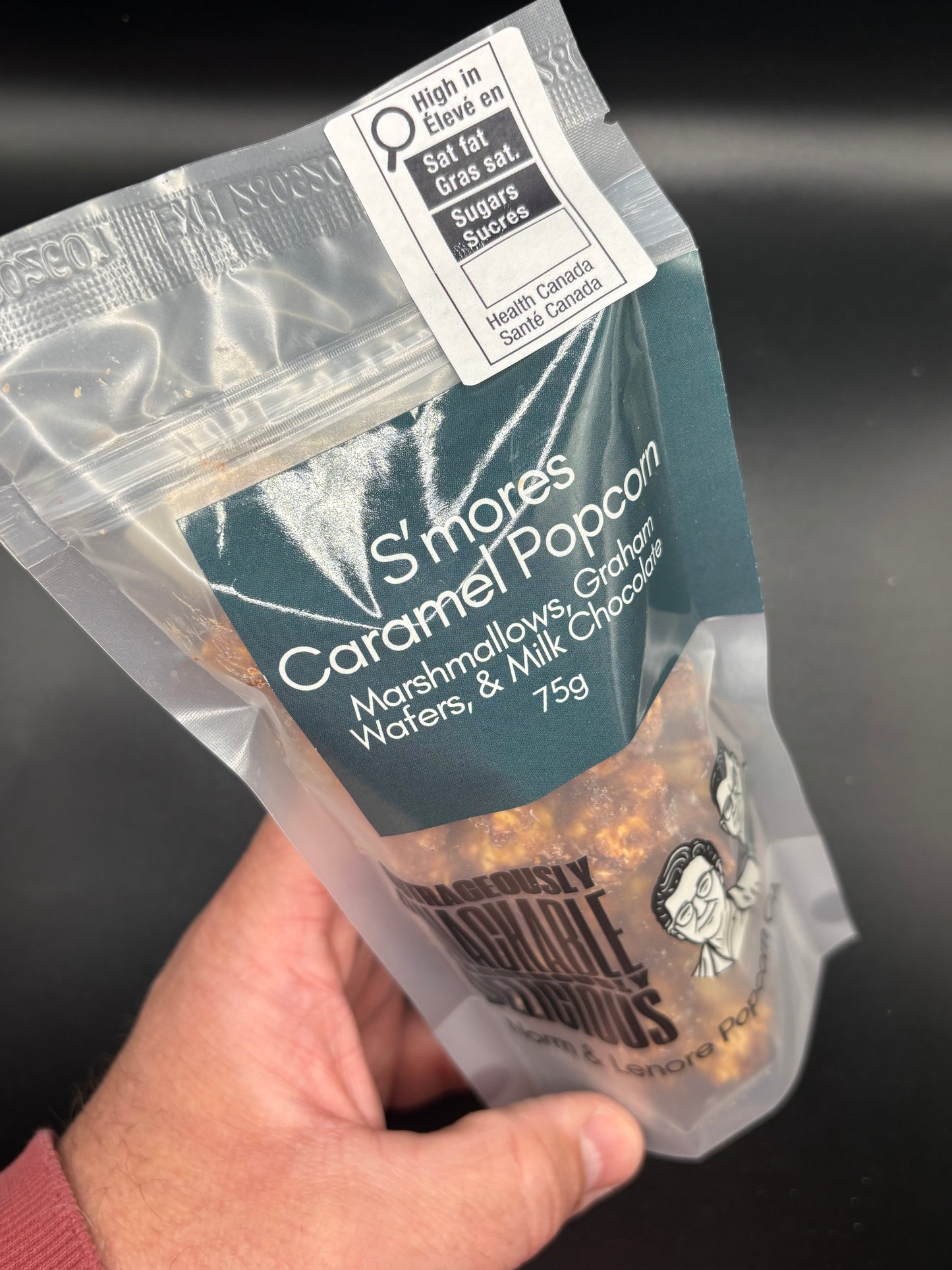 S'mores Chocolate Coated Caramel Popcorn