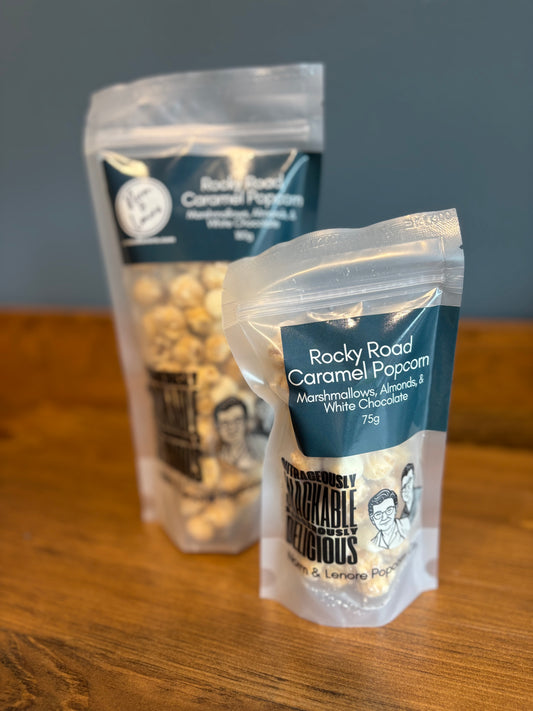 Rocky Road Chocolate Coated Caramel Popcorn