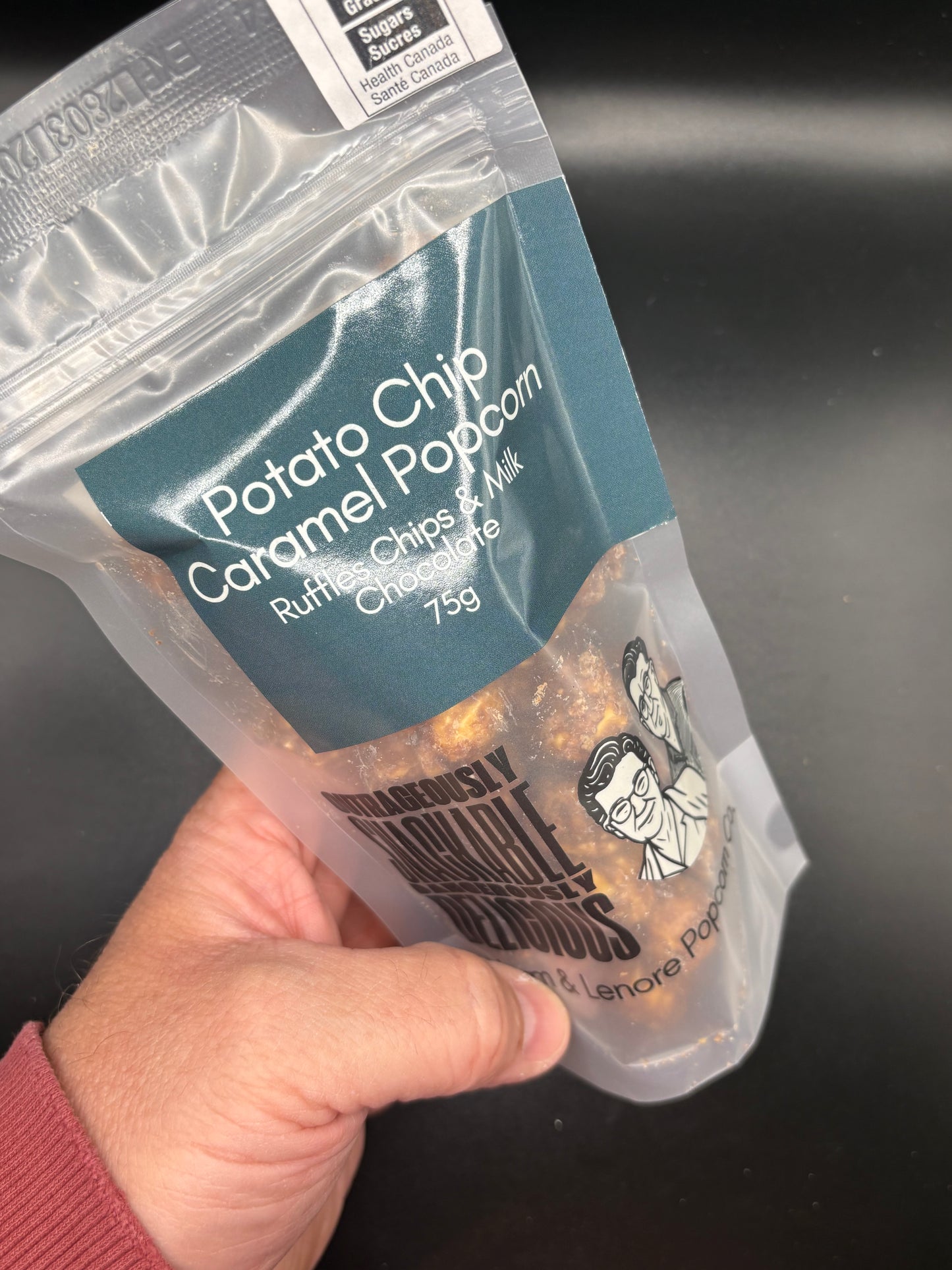 Potato Chip Chocolate Coated Caramel Popcorn