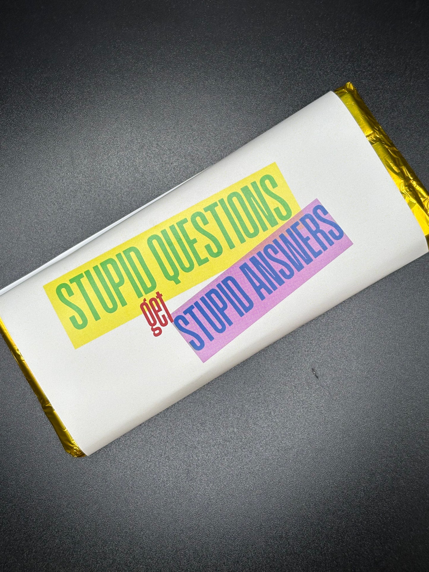 Foil Wrapped Cheeky Chocolate Bar