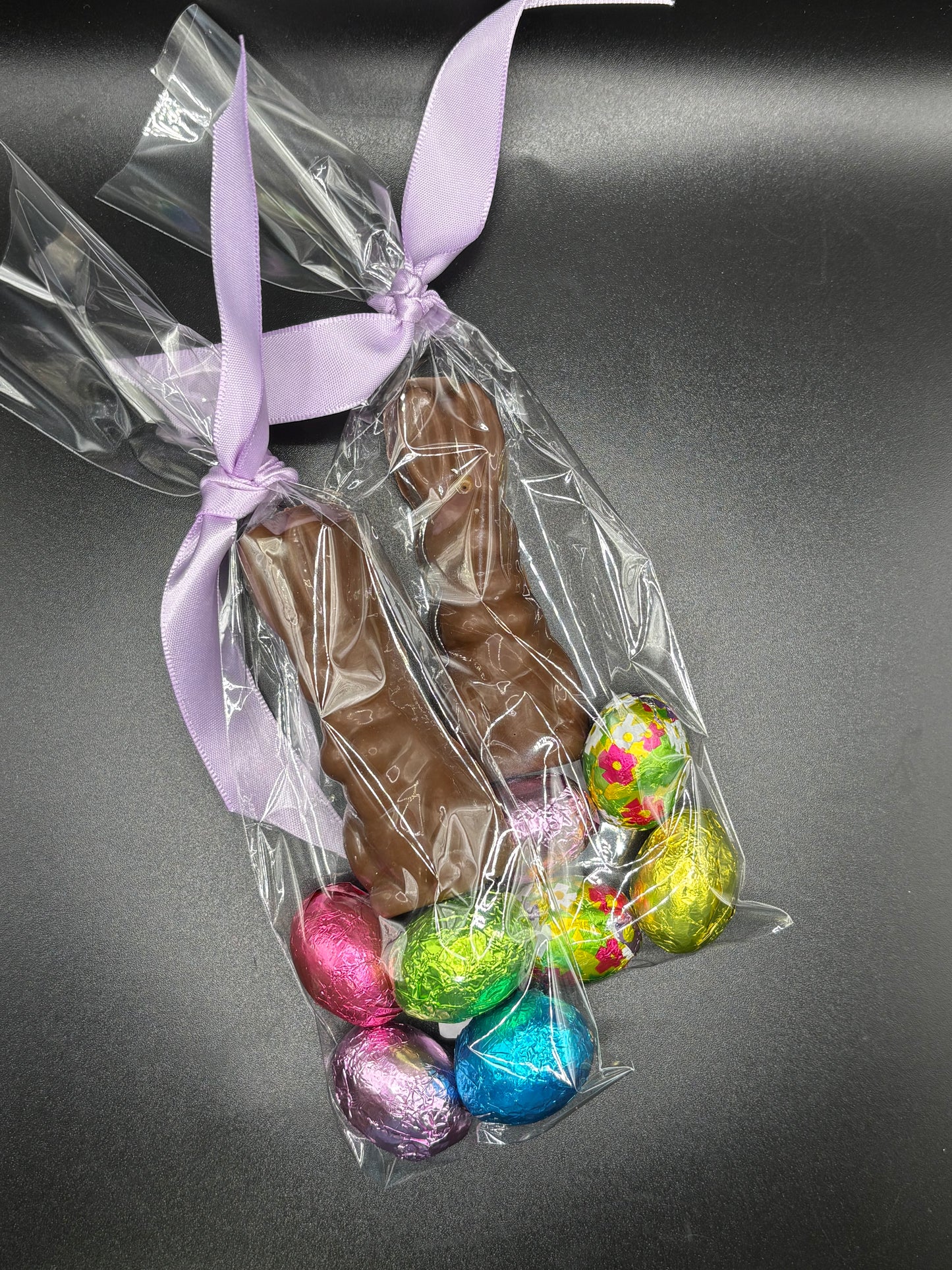 Easter Caramel Bunny with Foil Eggs